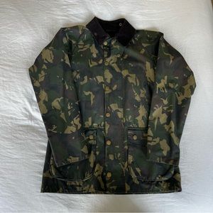 Barbour Ashby Waxed Jacket - camo - size S